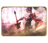 KNIOIL Riven League Of Legend, HD Games Poster Vintage Metal Tin Sign Logo Family Club Bar Cafe Camera da letto Decorazione artistica da parete Regalo 20,3 x 30,5 cm