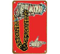 KNIOIL Rock Bands Run the Jewels Poster vintage in metallo con logo Family Club Bar Cafe Camera da letto Decorazione artistica da parete regalo 20,3 x 30,5 cm