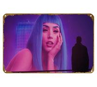 KNIOIL Ryan Gosling, Ana de Armas, film, Blade Runner, Joi, Blade Runner 2049, poster vintage in metallo con logo Family Club Bar Cafe Camera da letto Decorazione artistica da parete regalo 20,3 x