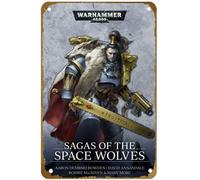 KNIOIL Sagas of the Space Wolves: The Omnibus poster vintage metallo targa logo Family Club Bar Cafe camera da letto decorazione artistica da parete regalo 20,3 x 30,5 cm