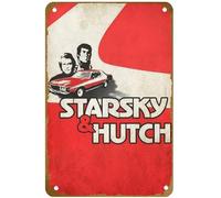 KNIOIL Starsky and Hutch (1975) Poster vintage in metallo con logo Family Club Bar Cafe Camera da letto Decorazione artistica da parete regalo 20,3 x 30,5 cm