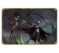 KNIOIL Sylvanas WindrunnerSarah Kerrigan Vs Sylvanas Windrunner 704797 Poster vintage metallo latta logo Family Club Bar Cafe camera da letto Art Wall Decoration Gift 20,3 x 30,5 cm