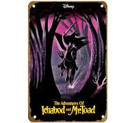 KNIOIL The Adventures of Ichabod and Mr. Toad (1950) Poster del film Vintage Metal Tin Sign Logo Family Club Bar Cafe Camera da letto Decorazione artistica da parete regalo 20,3 x 30,5 cm