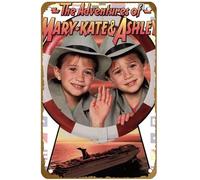 KNIOIL The Adventures of Mary-Kate & Ashley: The Case of the Mystery Cruise Poster Vintage Metal Tin Sign Logo Family Club Bar Cafe Camera da letto Decorazione artistica da parete regalo 20,3 x 30,5