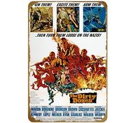 KNIOIL The Dirty Dozen 1967 - Poster vintage in metallo con logo Family Club Bar Cafe Camera da letto Decorazione da parete 20,3 x 30,5 cm