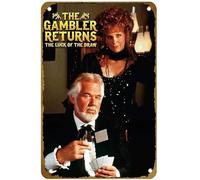 KNIOIL The Gambler Returns: The Luck Of The Draw, poster vintage in metallo con logo per famiglia, club, bar, caffetteria, camera da letto, decorazione artistica da parete, regalo, 20,3 x 30,5 cm