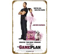 KNIOIL The Game Plan (#2 of 2) Half his size, twice his trouble ...and she moving in. 2007 poster vintage metallo latta logo Family Club Bar Cafe camera da letto decorazione artistica da parete regalo
