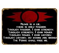 KNIOIL The Sith Code, poster vintage in metallo con logo Family Club Bar Cafe camera da letto decorazione artistica da parete regalo 20,3 x 30,5 cm