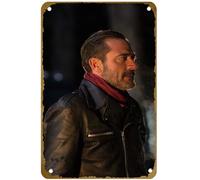 KNIOIL The Walking Dead, Jeffrey Dean Morgan, Negan (The Walking Dead), poster vintage in metallo con logo per famiglia, club, bar, caffetteria, camera da letto, decorazione artistica da parete