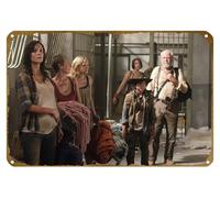 KNIOIL The Walking Dead, Sarah Wayne Callies, Carl Grimes, Chandler Riggs, Lori Grimes, Carol Peletier, Melissa Mcbride, Hershel Greene, Scott Wilson, targa in metallo vintage 20,3 x 30,5 cm