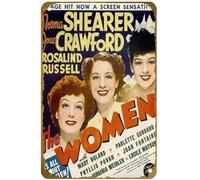 KNIOIL The Women, Joan Crawford, Norma Shearer, Rosalind Russell, 1939 poster vintage in metallo con logo Family Club Bar Cafe Camera da letto Decorazione artistica da parete regalo 20,3 x 30,5 cm