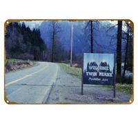 KNIOIL Twin Peaks 2017 poster vintage metallo metallo targa logo Family Club Bar Cafe camera da letto decorazione artistica da parete regalo 20,3 x 30,5 cm