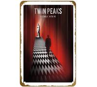 KNIOIL Twin Peaks Firewalk With Me poster vintage metallo latta logo Family Club Bar Cafe camera da letto decorazione artistica da parete regalo 20,3 x 30,5 cm