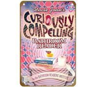 KNIOIL Uncle John's Curiously Compelling Bathroom Reader - Poster vintage in metallo con logo per famiglia, club, bar, caffetteria, camera da letto, decorazione artistica da parete, idea regalo, 20,3