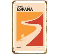 KNIOIL Vuelta A Espana Grand Tour Cycling Poster Vintage Metal Tin Sign Logo Family Club Bar Cafe Camera da letto Decorazione artistica da parete Regalo 20,3 x 30,5 cm