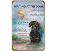 KNIOIL Waiting At The Door I Was Just A Pup When Me First Met - Targa decorativa per la casa, poster vintage in metallo con logo Family Club Bar Cafe Camera da letto Decorazione artistica da parete