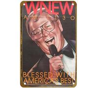 KNIOIL Wnew Am 1130 Mel Torme poster vintage metallo latta logo Family Club Bar Cafe camera da letto decorazione artistica da parete regalo 20,3 x 30,5 cm