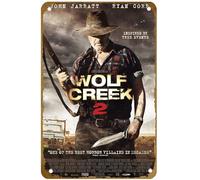 KNIOIL Wolf Creek 2 (2013) Poster del film Vintage Metal Tin Sign Logo Family Club Bar Cafe Camera da letto Decorazione artistica da parete regalo 20,3 x 30,5 cm