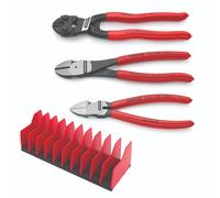 KNIPEX 3 Piece Cutting Pliers Set with 10 Piece Tool Holder 9k 00 80 137 US