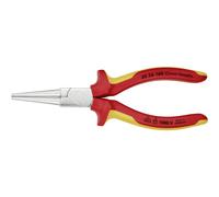 Knipex Pinza per Meccanica - a Becchi Lunghi Cromata, Isolati con Manici Rivestiti in Materiale Bicomponente, Collaudati Vde 160 Mm 30 36 160