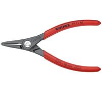 Knipex 49 11 A0 Pinze per anelli di sicurezza (pinze per anelli di sicurezza, acciaio al cromo vanadio, plastica, rosso, 14 cm, 101 G)