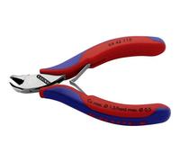 KNIPEX - Tronchese a tagliente frontale per elettronica, finitura a specchio, piegato a 27°, FW, Lunghezza complessiva: 115 mm 115