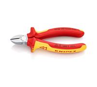 Knipex Tronchese Laterale per Meccanica Cromata, Isolati con Manici Rivestiti in Materiale Bicomponente, Collaudati Vde 140 Mm 70 06 140