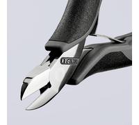Knipex Tronchese laterale per elettronica 77 02 115 ESD, 115 mm, testa rotonda, smusso piccolo