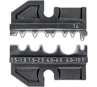 Knipex 97 49 14 Matrice a crimpare per connettori a crimpare non isolati, per connettori di giunzione non isolati, per raccordi a crimpare non isolati da 0,5 a 10 mm²