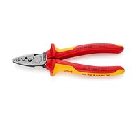 KNIPEX 97 78 180 Pinza per serrare terminali a bussola isolati con manici rivest