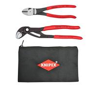 KNIPEX 9K 00 80 124 US Cobra 10 in. Box Joint Pliers/8 in. Diagonal Cutting Pliers Set with Bonus Bag (3-Piece)