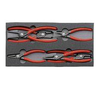 KNIPEX Assortimento di pinze di precisione per anelli di sicurezza in inserti di materiale espanso 6 pezzi, 00 20 01 V02