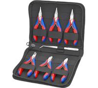 KNIPEX Astuccio con pinze per elettronica con utensili per, 00 20 16 | impiego su componenti elettronici 7 pezzi 215 mm