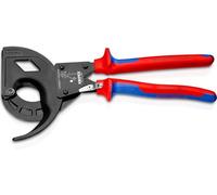 Knipex Cesoia a Cremagliera (Sistema a Cricchetto, 3 Fasi) Bonderizzata Nera, Rivestiti in Materiale Bicomponente 320 Mm 95 32 320