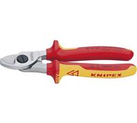 Knipex Cesoia per Cavi Cromata, Isolati con Manici Rivestiti in Materiale Bicomponente, Collaudati Vde 165 Mm 95 16 165