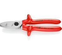 KNIPEX Cesoia per cavi con doppio tagliente cromata isolati ad, 95 17 200 | immersione, collaudati VDE 200 mm