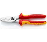 KNIPEX - Cesoia per cavi piccola con manici in bimateriale isolamento a norme VDE 200