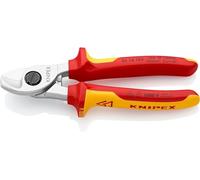 Knipex Cesoia per Cavi Cromata, Isolati con Manici Rivestiti in Materiale Bicomponente, Collaudati Vde 165 Mm 95 16 165