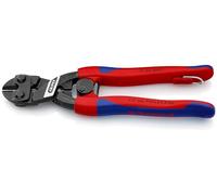 Knipex Cobolt Tronchese a Doppia Leva Bonderizzata Nera, Forma Affusolata, Incorporato per Agganciare Una Protezione Anticaduta 200 Mm (Confezione Self-Service/Blister) 71 32 200 T Bk