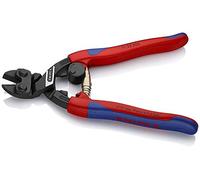 Knipex Cobolt Tronchese a Doppia Leva Bonderizzata Nera, Rivestiti in Materiale Bicomponente, Forma Affusolata 200 Mm (Confezione Self-Service/Blister) 71 22 200 Sb