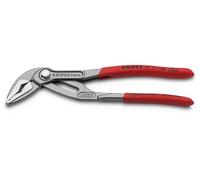 KNIPEX Cobra® ES Pinza regolabile per tubi e dadi extra-affusolata Rivestiti in resina sintetica antiscivolo bonderizzata grigia 180 mm, 87 51 180 SB