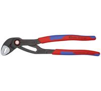 KNIPEX Cobra QuickSet Pinza regolabile di nuova generazione per tubi e dadi in confezione Self-service bonderizzata grigia rivestiti in, 87 22 250 SB