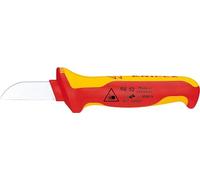 Knipex Coltello per Elettricisti Impugnatura Isolante, in Materiale Bicomponente, Collaudato Vde 190 Mm 98 52