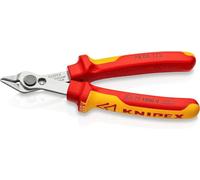 Knipex Electronic Super Knips Vde Isolati con Manici Rivestiti in Materiale Bicomponente, Collaudati Vde 125 Mm (Confezione Self-Service/Blister) 78 06 125 Sb