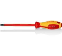 KNIPEX Giravite per elettricisti per viti con impronta a croce Phillips impugnatura isolante, in materiale bicomponente, collaudato, 98 24 03