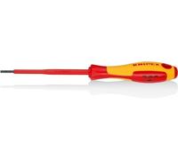 Knipex Giraviti per Elettricisti per Viti con Intaglio Brunita, Impugnatura Isolante, in Materiale Bicomponente, Collaudato Vde 202 Mm 98 20 30