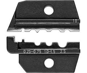 KNIPEX Matrice di crimpaggio per terminali femmina non isolati, 97 49 10 | tubolari e a compressione così come per capicorda non isolati a compressione