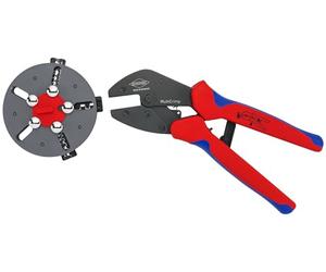 KNIPEX MultiCrimp Crimpatrice con caricatore con impugnature, 97 33 03 | multicomponente 250 mm