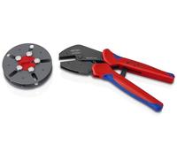 KNIPEX MultiCrimp Crimpatrice con caricatore intercambiabile, vuoto brunita con impugnature multicomponente 250 mm, 97 33 LE