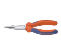 KNIPEX - Pinza a becchi lunghi, mezzotondi, cromata, con manici rivestiti 160